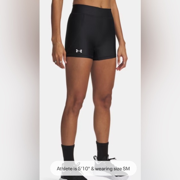 UNDER ARMOR UA TEAL 3” SHORTY TRAINING BIKE SHORTS BLACK S NEW - Picture 1 of 2